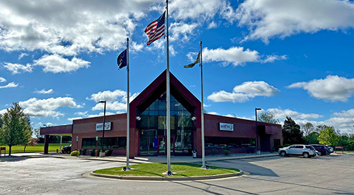 Wildfire Midland Branch on a partly cloudy day