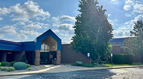 Wildfire Saginaw Main Branch on a partly cloudy day