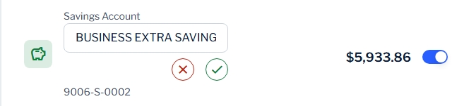 manage-accounts-under-business-nickname online banking screenshot