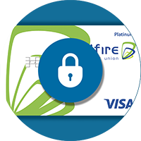 credit card with lock icon