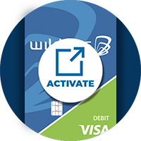 debit Card with activate banner