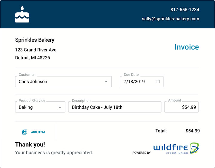 Sample Autobooks Invoice