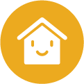 Orange house icon