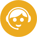 person with headset on icon