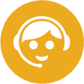 person with headset icon