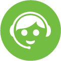 Icon with person with a headset on