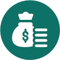 dark-green-smart-living-icon Money bag with coins
