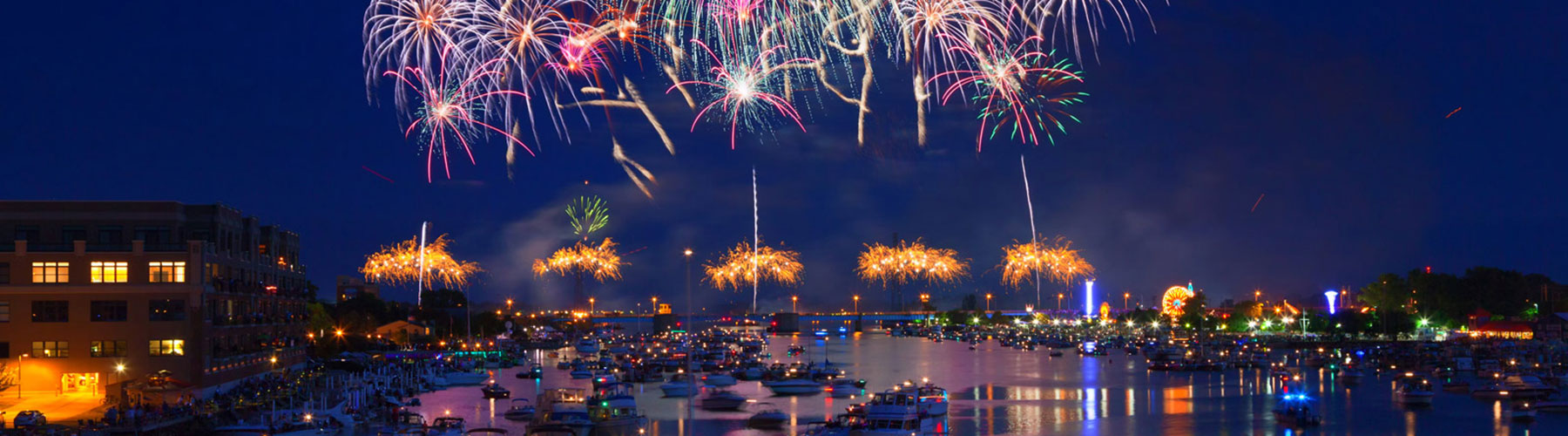 Bay City Fireworks Festival along Saginaw River