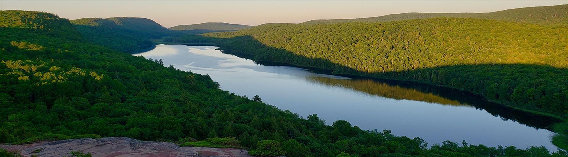 Lake of the Clouds at Sunset in Summer