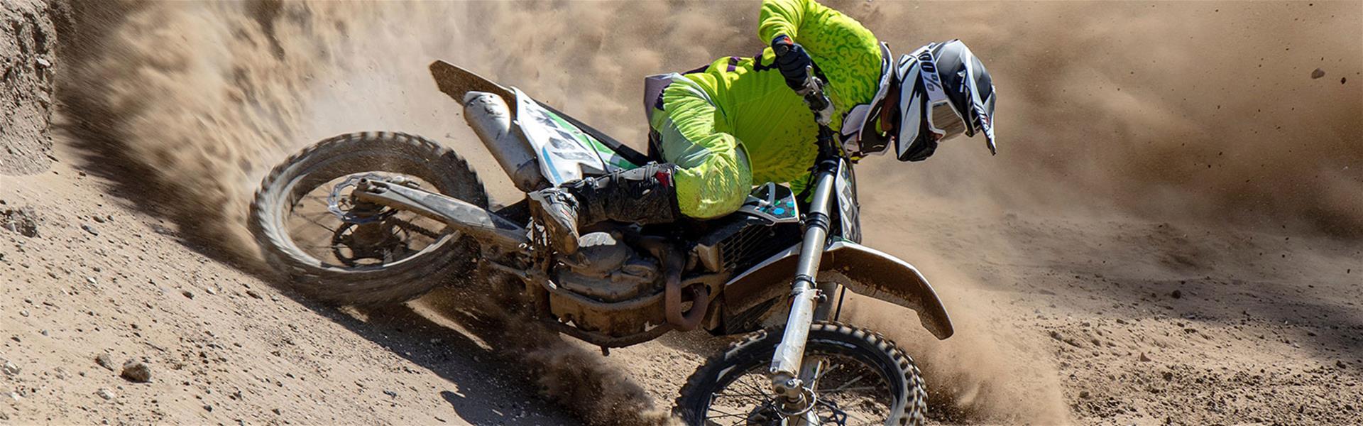 Person riding a dirt bike